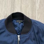 Kendall + Kylie Navy Blue Bomber Puff Zip Jacket Size Small Photo 6