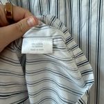 LAKE Pajama Top Striped Cotton Button Front Long Sleeve Sleep Shirt Sz S White Photo 6