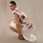 Maeve by Anthropologie Floral High-Low Button-Front Shirt Dress Sz Medium Petite Photo 6