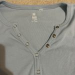 Me to We Light Blue Long Sleeve Button-Up Top Photo 2