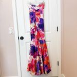VTG Cache Womens Satin Floral Trumpet Maxi Dress Size 2 Formal Evening Prom Y2K Photo 4