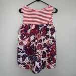 Anthropologie  Porridge Womens Tank Top Sz XS Striped Floral Cotton Linen Blend Photo 2