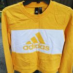 Adidas Shorter style Yellow  crew neck sweatshirt size small women's Photo 0