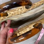 Poolside Straw Bag with Leather Strap Brown Photo 9