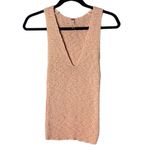Free People Women’s Sz Small Top Georgia Knit Cami V Neck Stylish Tan OB754827 Photo 1