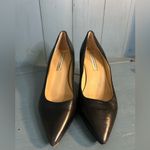 Diane Von Furstenberg  Black Leather Heels | Size 9 Photo 2