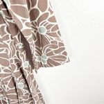 BODEN Riviera Brown Floral Front Button 3/4 Sleeves Pleated Dress, Size 6 Photo 6