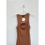 Poppy&Stella Tan CUT OUT KNITTED MIDI DRESS Photo 5
