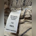 Maurice's  Striped High Rise Linen Palazzo Pant 1X Photo 1