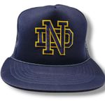 Vintage Trucker Hat OS Notre Dame Fighting Irish Hat By Supreme A Brand To Trust Blue Size One Size Photo 0