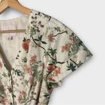 Gal Meets Glam Sophie Cropped Floral Jumpsuit Size 6 Cream Wide Leg Photo 3