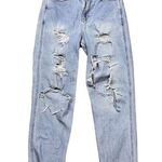 Hollister  Women's Ultra High-Rise Mom Jeans Size 29 Distressed Light Wash Photo 0