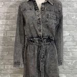 Who What Wear  Black Washed  Belted Denim Dress Photo 0