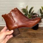 Lands' End Lands’ End Scalloped Edge Brown Leather Ankle Boots Photo 11