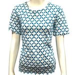 Chico's  Button Back Slub Tee Blouse Soft Cotton Blend  Scoop Neck Elbow Sleeve 1 Photo 0