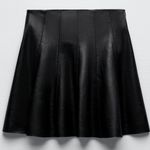 ZARA FAUX LEATHER MINI SKIRT Photo 3