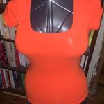 Lole  athletic square neck orange embroidered shoulder XS top Photo 0