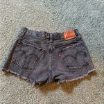 Levi's Levi’s 501 Black Cut Off Jean Shorts Womens Size 27 Button Fly Distressed Photo 5
