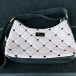 Betsey Johnson Pink and Black Quilted Shoulder Bag Photo 0