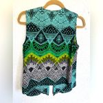 Mara Hoffman NWT  vest shirt Aztec print green blue gray medium Photo 3