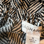 Sag Harbor Vintage  Top Medium Stretch Crinkle V-neck Flutter Sleeves Blouse Photo 2