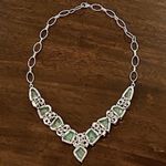 Sterling Silver Mohave Lime Green Copper Infused Turquoise Peridot 925 Necklace Photo 7