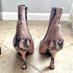 Stuart Weitzman Fierce! Melena Snakeskin-Embossed Leather Ankle Boots Size 9.5 Photo 2