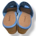 Baretraps Bethie Sky Blue Woven Mules Sandals with Cork Heel Size 7.5 Platform Photo 5
