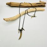 Giles & Brother x JM Brass Horn Toggle Necklace Rare Gold Photo 1