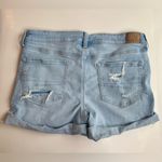 American Eagle  Outfitters Mid Rise Distressed Cuffed Hem Jean Shorts Size 12 Photo 7