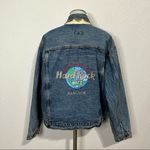 Hard Rock Cafe Vintage  Bangkok Save the Planet Blue Denim Jean Jacket Size Large Photo 15