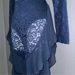 Missguided Carli Bybel x  Navy Blue Lace 2 Piece Festival Matching Set small 4-6 Photo 7