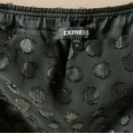 EXPRESS Vintage Y2K Black Polka Dotted Long Sleeve Romper Size S EUC Photo 2