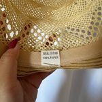 Women's Summer Straw Hat With White Floral Ribbon Yellow Photo 4