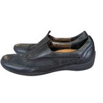 Tacco Italian Black Leather Slip On Comfort Walking Loafers Shoes 8.5 Perforated Photo 1