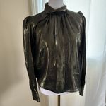 ALC Frank A.L.C. Lydia Black Gold Blouse, Size 00, $395 Photo 6