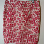 J.Crew  No. 2 Pencil‎ Skirt Red Tile Print Size 8 Photo 0