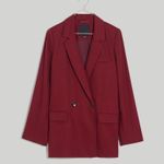 Madewell  • drapeweave caldwell double breasted blazer in cabernet sz XXS Photo 3