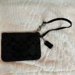Coach Mini Monogram Black Clutch Card Wallet Wristlet Photo 11