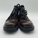 OXS Vintage Women’s Brown Leather Ankle Boots Lace Up Made in Italy Size 37 Photo 6
