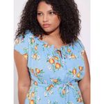 Torrid  3 Plus‎ Size Floral Maxi Textured Woven Double Slit Dress 3x 22 24 Photo 2