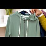 Peace Love World Love Life French Terry Hoodie NWT A399273 Aqua Verde Size 1X Photo 3