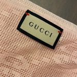 Gucci NWT  GG Logo Shaby pink scarf Photo 6