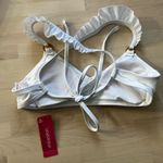 Xhilaration White Ruffle Racerback Bikini Bra Size S(0-2) Swimwear NWT Photo 4