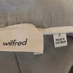 Aritzia Wilfred Gray Linen Drawstring Pleated High Waisted Casual Shorts Size 2 Photo 3