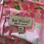 Bay Studio Petite Pink Green White Retro Preppy Feminine Floral Lace Skirt Size 10P Photo 3