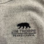 NWOT Issac’s Designs Fleece Zip Up Sweatshirt Jim Thorpe Pennsylvania Unisex S Gray Photo 1