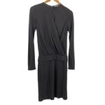 Salvatore Ferragamo Black Draped Viscose Jersey Long Sleeve Dress Size 38 Photo 1