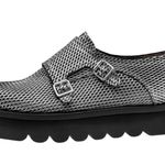 AGL • Netty Shoe platform loafer slip on chunky monk strap buckle metallic Silver Size 7 Photo 1