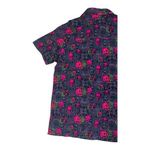 Vitriol Caedia Skull Lightning Pink Grey Women Shirt Size M Button Photo 6